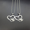 Silver Color Heart Love Jewelry Necklace Tools Scissor Comb Pendants Necklace Barber Shop Hair Dresser Present Necklace Collar