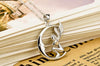 Silver Color Locket Pendant Women Jewelry Silver Angel Moon Necklace Jewelry