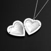 Silver Color Love Heart Locket Pendants for Women Men Openable Photo Frame Glossy Family Pet Picture Necklace Family Love Gift
