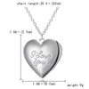 Silver Color Love Heart Locket Pendants for Women Men Openable Photo Frame Glossy Family Pet Picture Necklace Family Love Gift