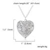 Silver Color Love Heart Locket Pendants for Women Men Openable Photo Frame Glossy Family Pet Picture Necklace Family Love Gift