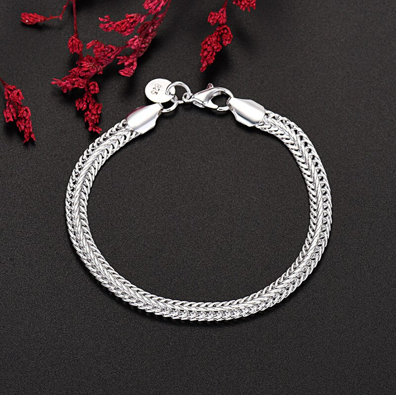 Silver Color Snake Chian Bangle Bracelet For Women  Designer Jewelry Accessories   Christmas GaaBou