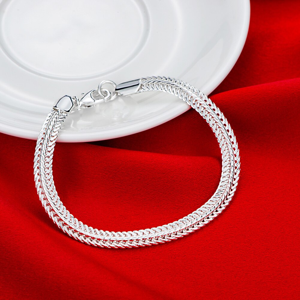 Silver Color Snake Chian Bangle Bracelet For Women  Designer Jewelry Accessories   Christmas GaaBou