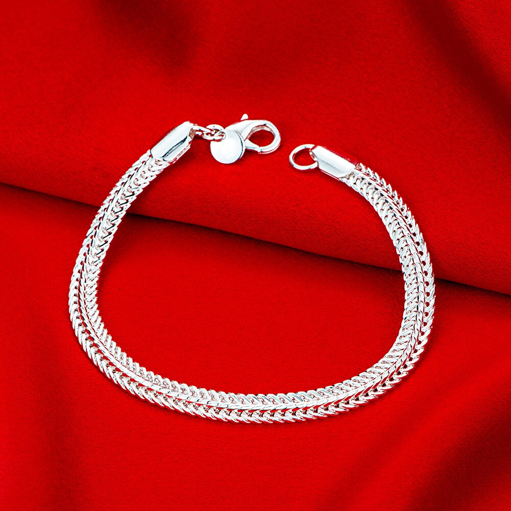 Silver Color Snake Chian Bangle Bracelet For Women  Designer Jewelry Accessories   Christmas GaaBou