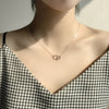 Silver Color Square With Zircon Chokers Necklaces Geometric Hollow Necklace For Women Girl Jewelry
