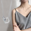 Silver Color Square With Zircon Chokers Necklaces Geometric Hollow Necklace For Women Girl Jewelry