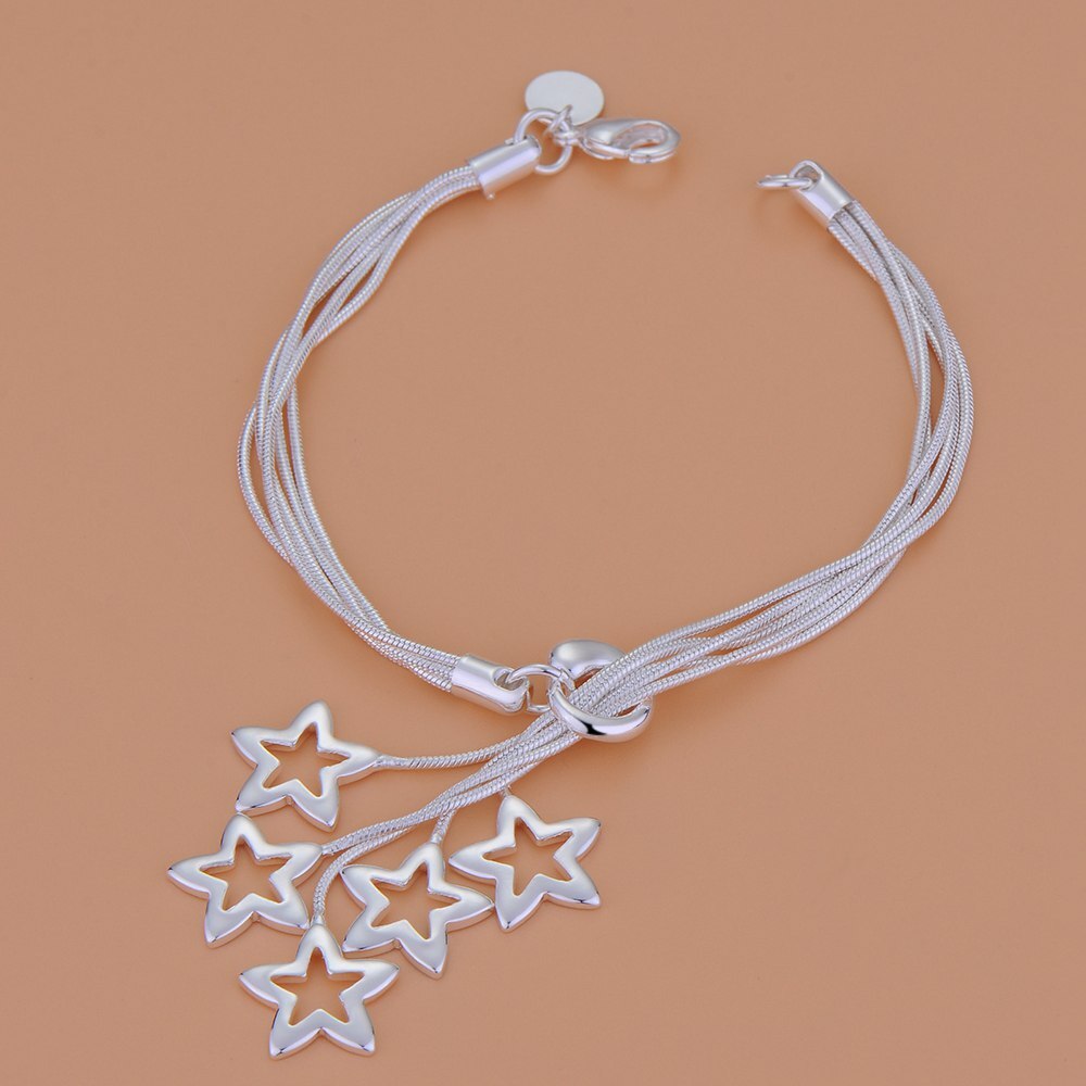 Silver Color Star Bracelet For Women Designer Jewelry 2022 Accessories  Offers With  Christmas