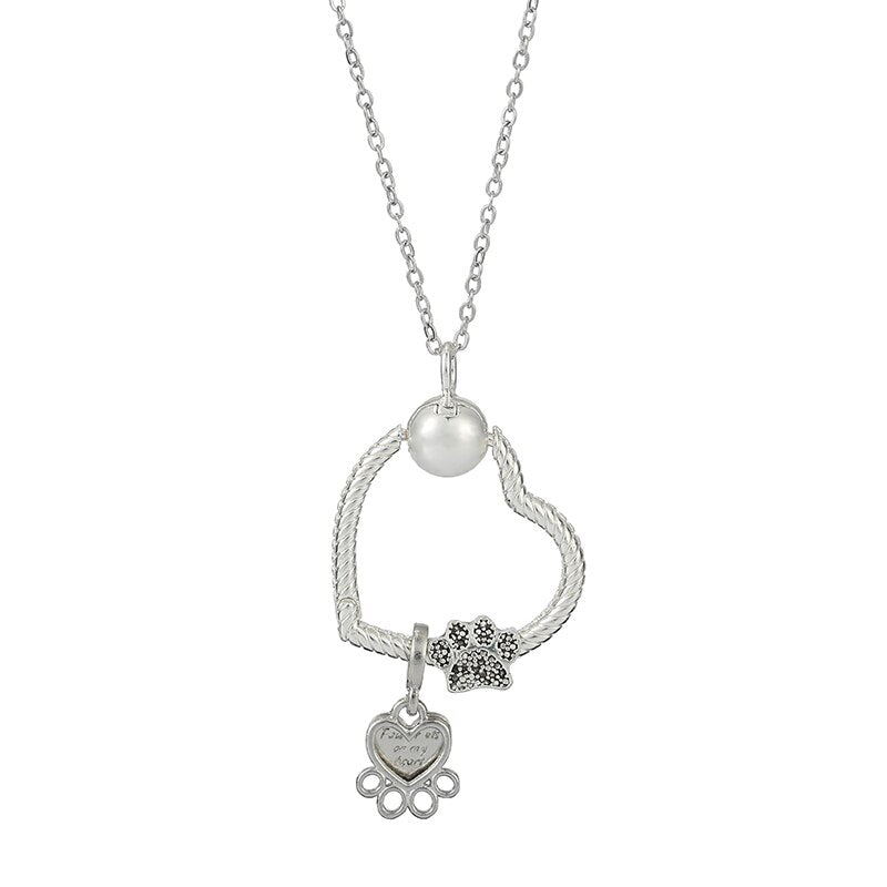 Silver Color Star Rainbow Necklaces Fit Original Charms Silver Plated Fine Necklaces For Women Men DIY Jewelry Gift