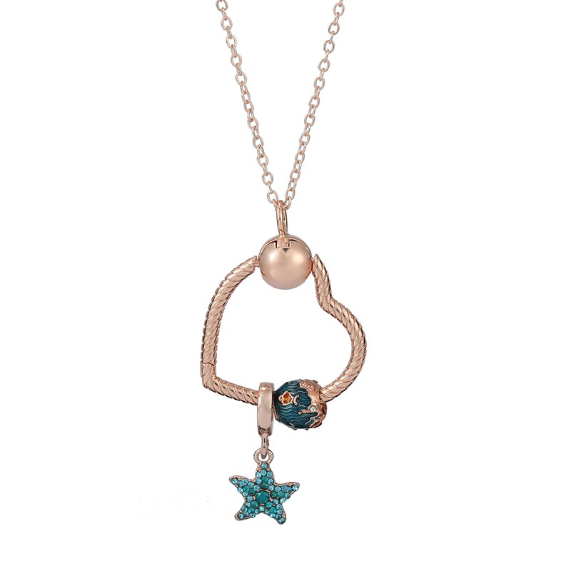 Silver Color Star Rainbow Necklaces Fit Original Charms Silver Plated Fine Necklaces For Women Men DIY Jewelry Gift