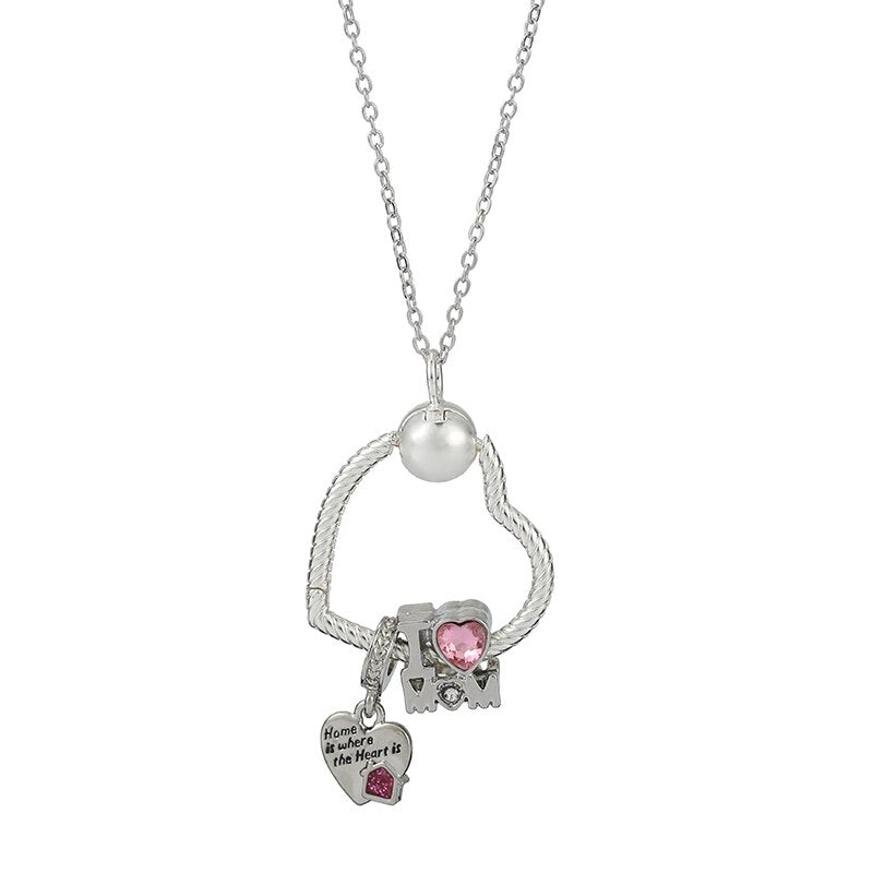 Silver Color Star Rainbow Necklaces Fit Original Charms Silver Plated Fine Necklaces For Women Men DIY Jewelry Gift