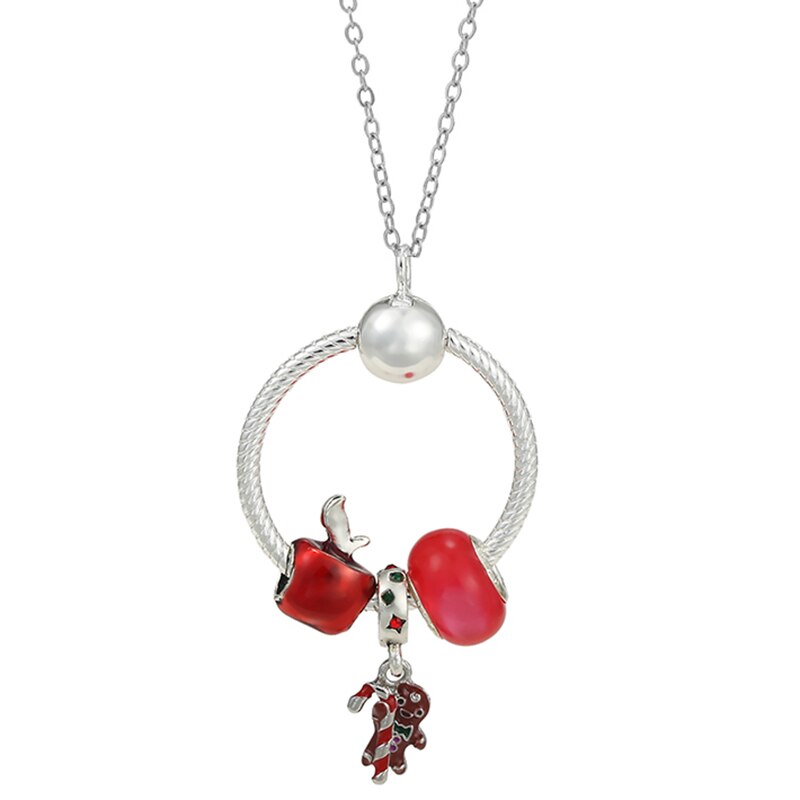 Silver Color Star Rainbow Necklaces Fit Original Charms Silver Plated Fine Necklaces For Women Men DIY Jewelry Gift