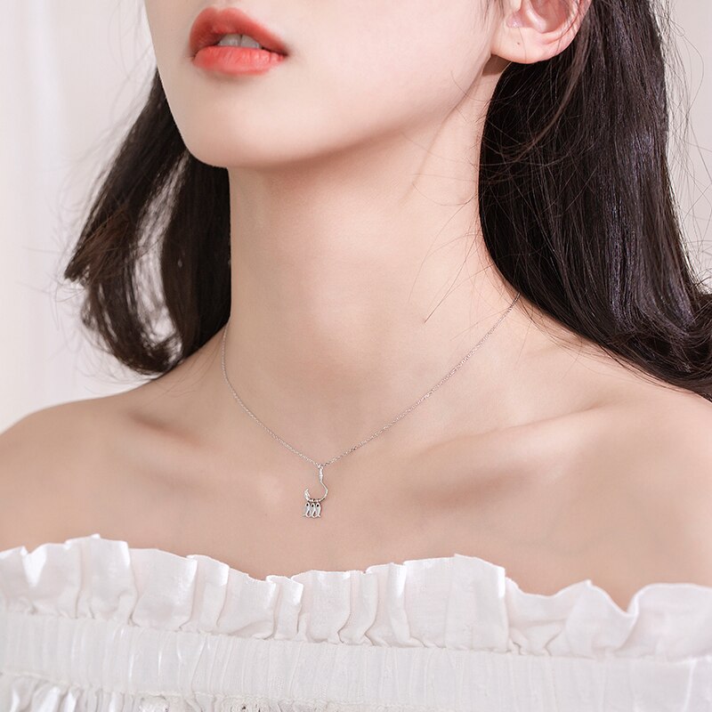 Silver Color Three Little Fish Pendant Originality Necklaces Lucky Fish Hook Necklace For Women Jewelry Girl Gift