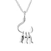 Silver Color Three Little Fish Pendant Originality Necklaces Lucky Fish Hook Necklace For Women Jewelry Girl Gift