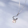 Silver Color Three Little Fish Pendant Originality Necklaces Lucky Fish Hook Necklace For Women Jewelry Girl Gift