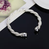 Silver Color Twisted Network Bangles For Women Aesthetic Cuff Bracelets  Quality Jewelry  Christmas