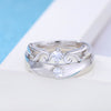 Silver Colour Angel Wing Couple Wedding Ring Engagement Jewelry For Women Men  GaaBou Jewellery