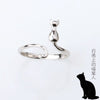 Silver Colour Cat Rings Woman Aestethic Accessories  Jewelry 2022 Trend Christmas  Items GaaBou Jewellery