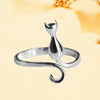 Silver Colour Cat Rings Woman Aestethic Accessories  Jewelry 2022 Trend Christmas  Items GaaBou Jewellery