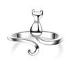 Silver Colour Cat Rings Woman Aestethic Accessories  Jewelry 2022 Trend Christmas  Items GaaBou Jewellery