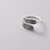 Silver Colour Feather Adjustable Rings For Women Engagement Jewelry 2022 Trend Gift Female Aesthetic Accessories GaaBou