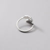 Silver Colour Feather Adjustable Rings For Women Engagement Jewelry 2022 Trend Gift Female Aesthetic Accessories GaaBou
