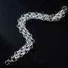 Silver Colour Geometry Three Layer Chain Women's Bracelets on Hand Designer Jewelry 2022 Trend   Christmas