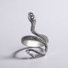 Silver Colour Snake Ring For Women Viking Punk Jewelry Accessories Novelties 2022 Trend Christmas  Items GaaBou