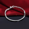 Silver Colour Square Women Bracelets on Hand  Jewelry Accessories  Items Dropship Suppliers Christmas GaaBou