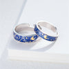 Silver Colour Starry Sky Couple Ring Woman Men Rings  Designer Jewelry Aesthetic Accessories GaaBou Jewellery