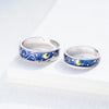 Silver Colour Starry Sky Couple Ring Woman Men Rings  Designer Jewelry Aesthetic Accessories GaaBou Jewellery