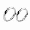 Silver Colour Twist Wave Couple Ring Men Woman Rings  Designer Engagement Jewelry 2022 Trend  GaaBou