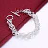 Silver Colour Twisted Women's Bracelets Charm Chain  Jewelry Accessories   Christmas GaaBou