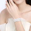 Silver Colour Weave Women Bracelet Designer Jewelry Gift Female 2022 Trend  Punk Accessories Christmas GaaBou Jewellery