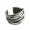 Silver Colour Winding Irregular Adjustable Open Ring For Women  Designer Jewelry Aesthetic Accessories
