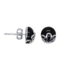 Silver Earrings For Women 100% Real 925 Sterling Silver Stud Earrings With 8MM Green Agate Stone