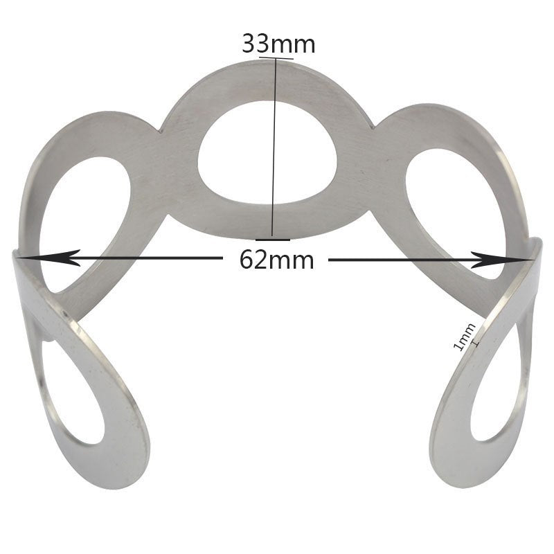 Silver Gold Color Cuff Bracelets Open Hollow Bangles for Lovers Fashion Charm Famous Brand Jewelry Feminino Pulseira