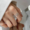 Silver Gold Colour Double Cross Zircon Rings For Women  Wedding Jewelry 2022 Trend Gift Female  GaaBou
