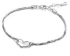 Silver Heart Bracelet 100% Guaranteed Real 925 Sterling Silver Bracelet with CZ