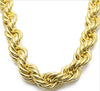 Silver MOQ 50PCS Hop Oversize Rope Chain Men's Gold Silver Plated 24'' 30'' 36inch Punk Chain Necklace 20mm and 30mm width