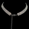 Silver Plated Crystal Collar Chain Choker Necklace Bridal For Women Wedding Party Diamante Rhinestone Choker Jewelry Gifts