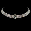Silver Plated Crystal Collar Chain Choker Necklace Bridal For Women Wedding Party Diamante Rhinestone Choker Jewelry Gifts