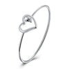 Silver Plated Heart Women Love Bracelet  Bangles  Quality Jewelry Accessories Offers With  GaaBou Christmas