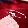 Silver Plated Heart Women Love Bracelet  Bangles  Quality Jewelry Accessories Offers With  GaaBou Christmas