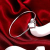 Silver Plated Heart Women Love Bracelet  Bangles  Quality Jewelry Accessories Offers With  GaaBou Christmas