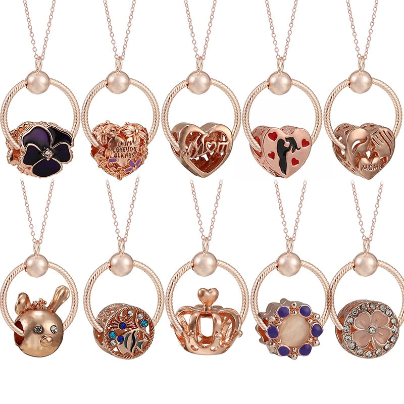 Silver Plated Necklace For Men Women Vintage Heart Crown Star Pendant Necklaces Chain Jewelry Gift Collares Para Mujer