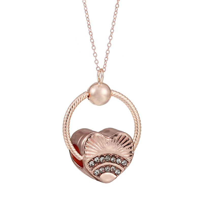 Silver Plated Necklace For Men Women Vintage Heart Crown Star Pendant Necklaces Chain Jewelry Gift Collares Para Mujer