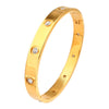 Silver Rose Gold Stainless Steel Open Cuff Design Bracelets & Bangles Fashion Brand Women Crystal Bracelets for Wedding Gift