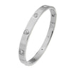 Silver Rose Gold Stainless Steel Open Cuff Design Bracelets & Bangles Fashion Brand Women Crystal Bracelets for Wedding Gift