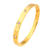 Silver Rose Gold Stainless Steel Open Cuff Design Bracelets & Bangles Fashion Brand Women Crystal Bracelets for Wedding Gift