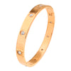 Silver Rose Gold Stainless Steel Open Cuff Design Bracelets & Bangles Fashion Brand Women Crystal Bracelets for Wedding Gift